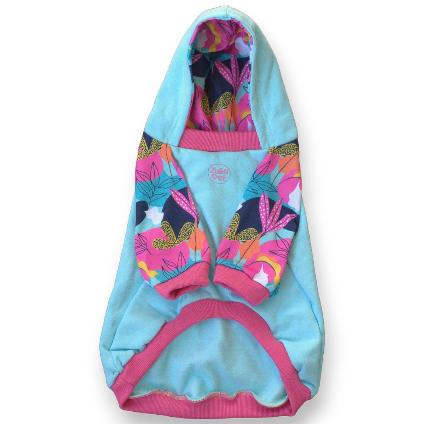 Polerón diseño tropical neón