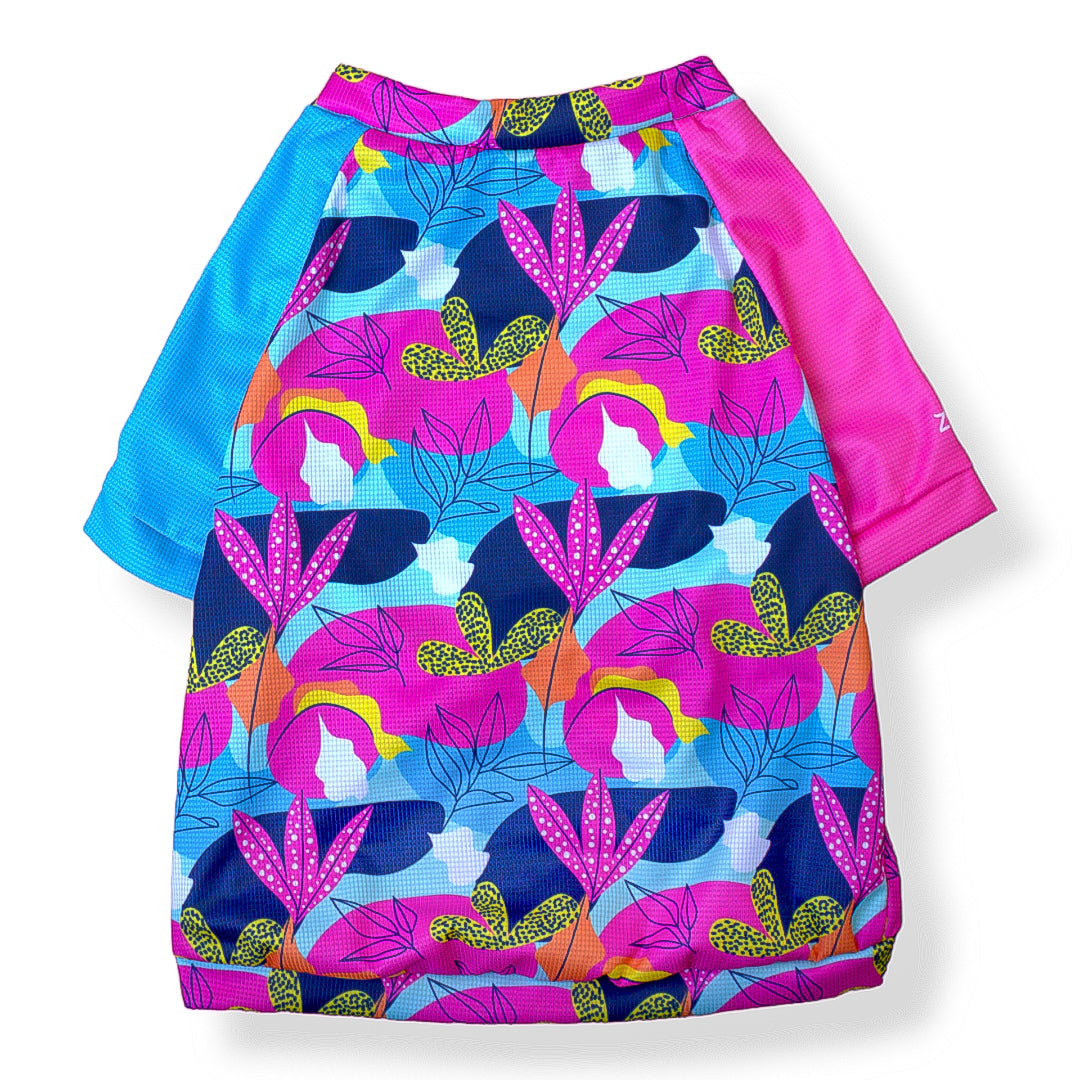 Polera Quickdry® UV 50+ tropical neón