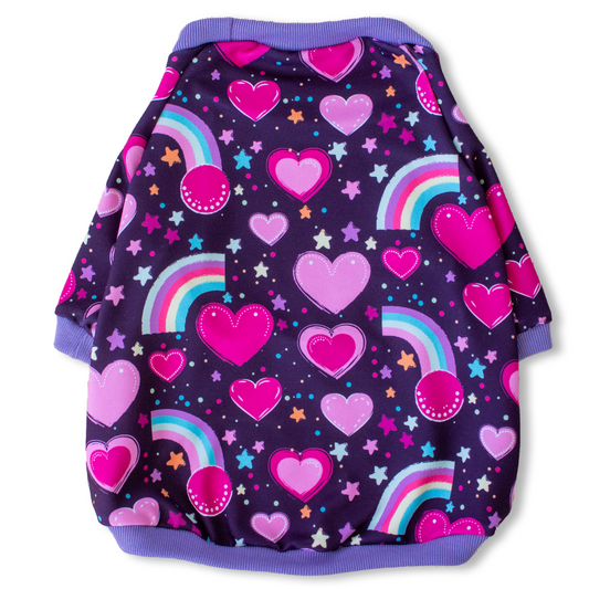 Polerón ALGODÓN FULL PRINT diseño rainbow love