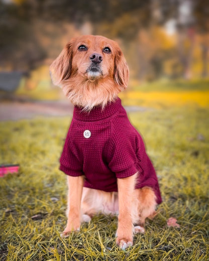 Sweater WAFFLE burdeo