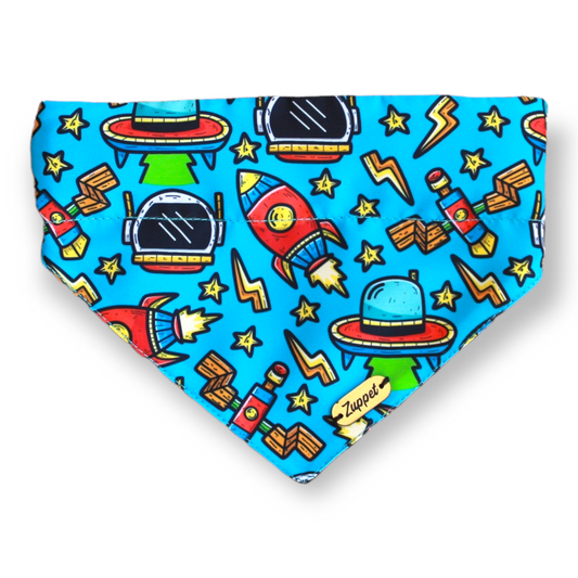 Bandana para mascotas ufos and rockets party - Zuppet Chile SpA